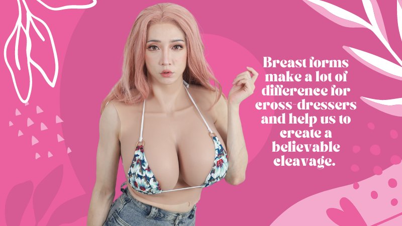 Roanyer B-H Cup Silicone Breast Forms Fake Boobs for Crossdresser