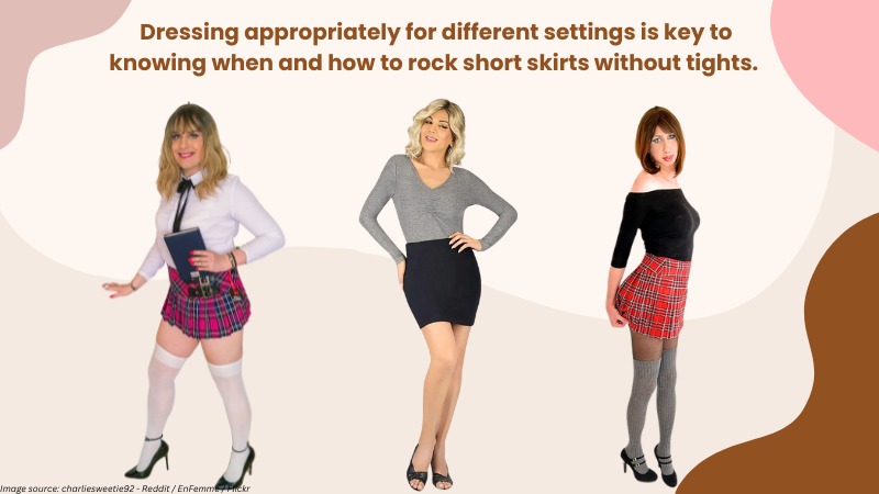 Crossdresser’s Guide on How to Wear Short Skirts Without Tights