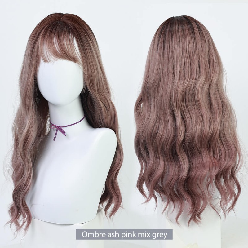 May Realistic Silicone Mask + F Cup Silicone Breast Forms + Curly Long Wig - JF006