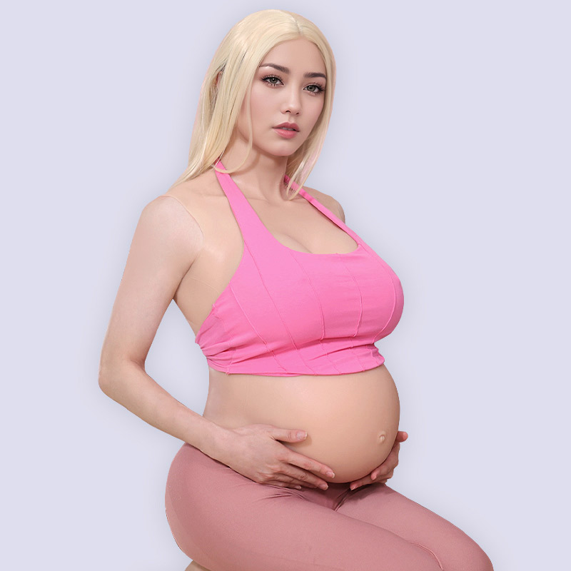 Upgraded Silicone Pregnant Belly with Velcro 8-9 Months