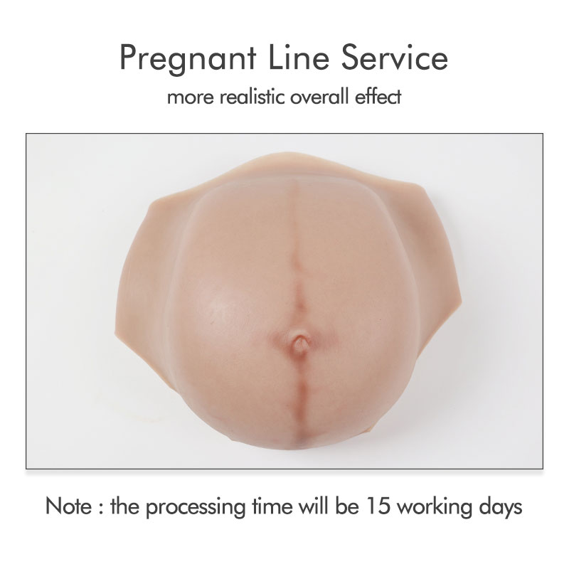 Upgraded Silicone Pregnant Belly with Velcro 8-9 Months