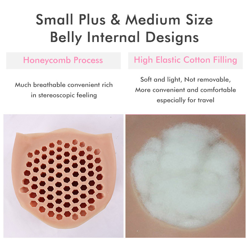 Upgraded Silicone Pregnant Belly with Velcro 8-9 Months