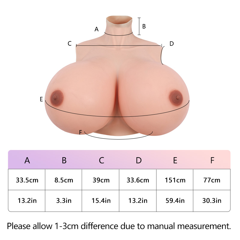 Extra Large Z Cup Silicone Inflatable Breasts