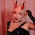 Lilith Succubus Silicone Mask with Lace-up Back