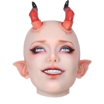 Lilith Succubus Silicone Mask with Lace-up Back