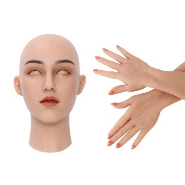 May Realistic Silicone Mask + Realistic Silicone Female Gloves